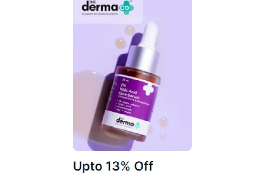 Up to 13% off + Extra 5% off on Rs. 649 on The Derma Co. products