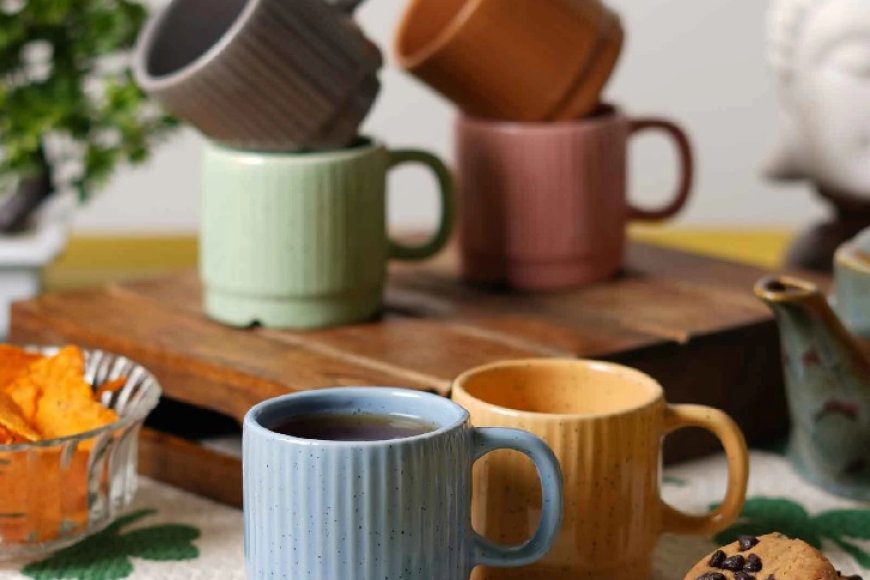 Multicolour 150ml Ceramic Tea Cups (Set Of 6) At just Rs. 249 [MRP 999]