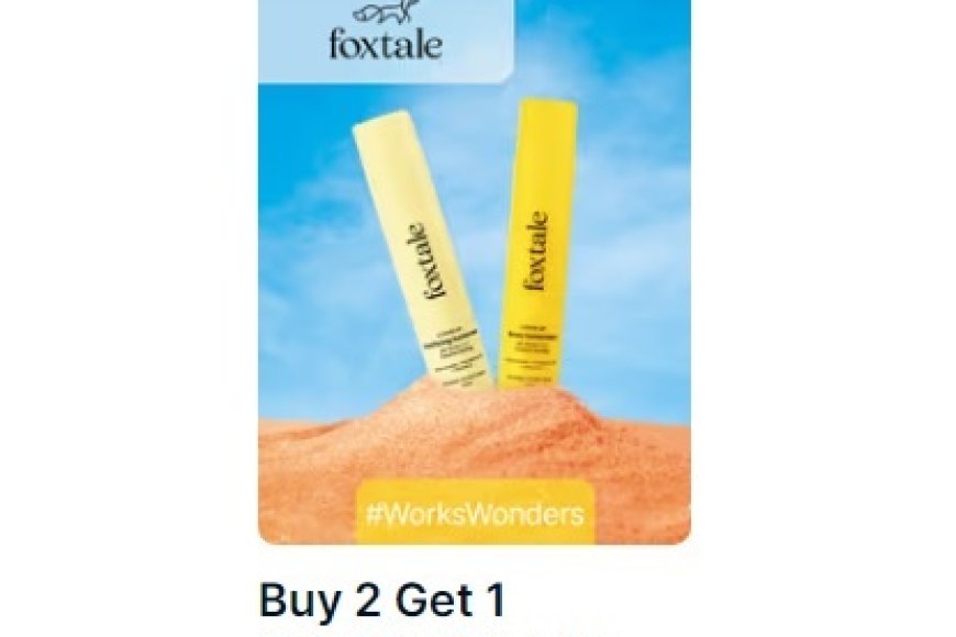 Buy 2 Get 1 Free + 2 Minis on Rs. 549+ on Foxtale products