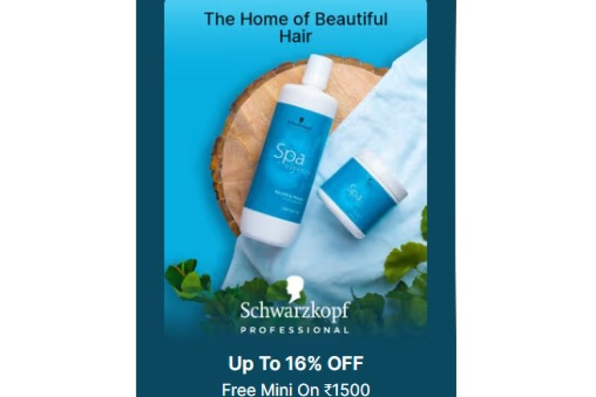 Up to 16% off + Free Mini on Rs. 1500 on Schwarzkopf Professional products