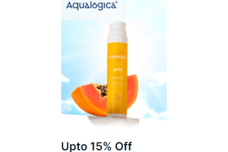 Up to 15% off + Free Face Wash on Rs. 549 on Aqualogica products