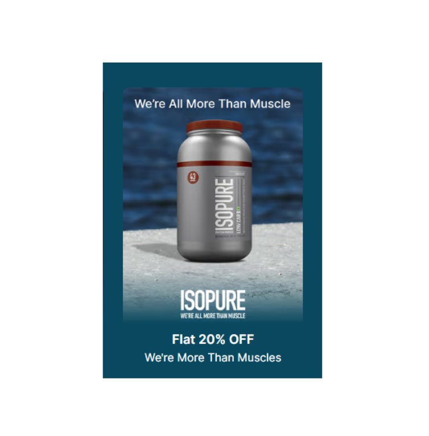 Flat 20% off on Isopure products