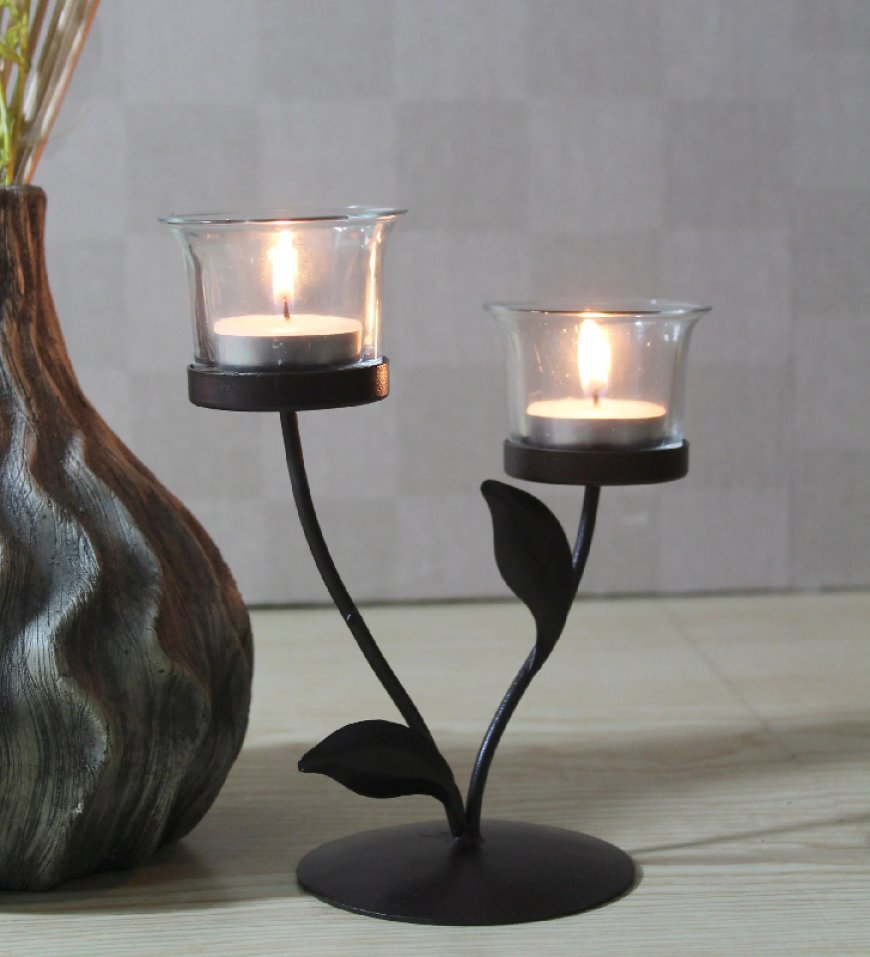 Euclid Black Iron Table Tea Light Holder At just Rs. 129 [MRP 399]