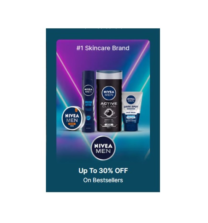 Up to 30% off on Nivea Men products