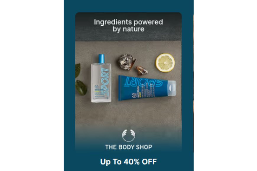 Up to 40% off on The Body Shop products