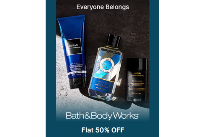 Flat 50% off on Bath &amp; Body Works products