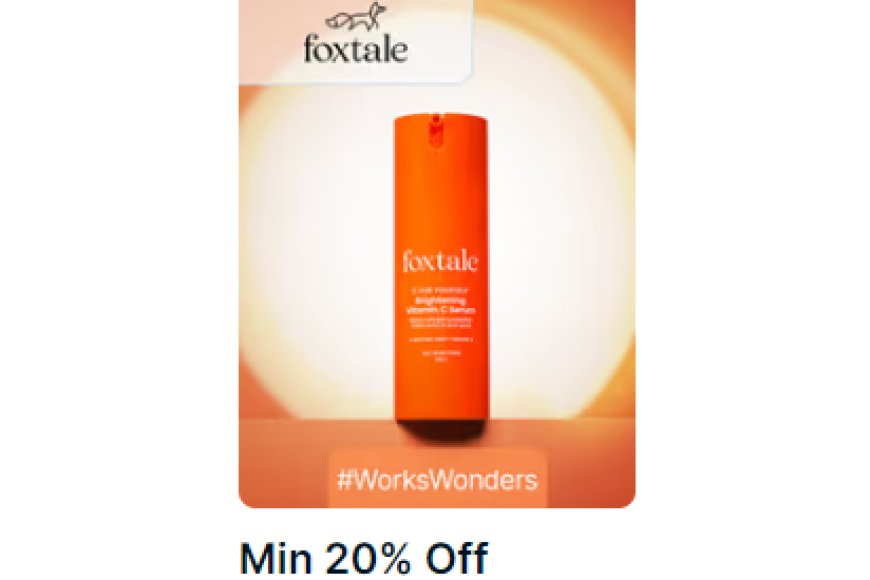 Minimum 20% off on Foxtale products