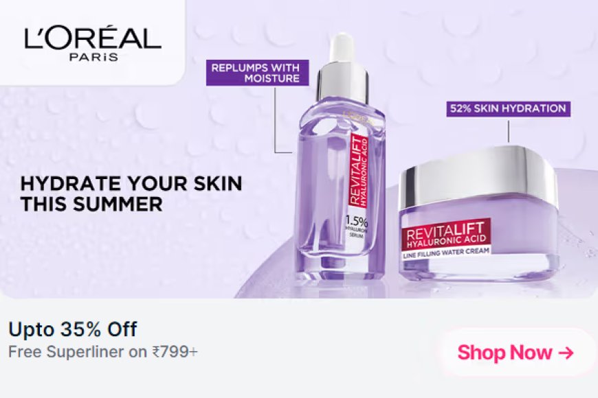 Up to 35% off + Free Superliner on Rs. 799+ on L'oreal Paris products