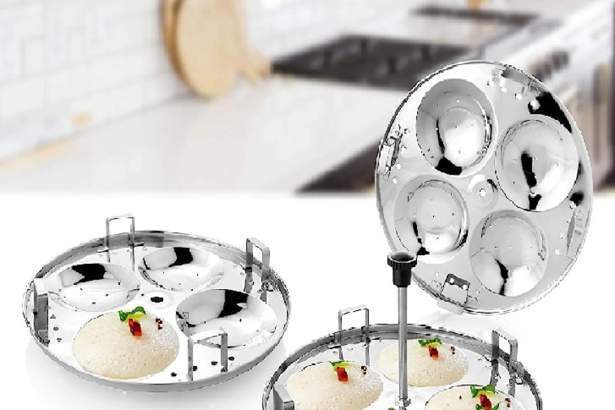 Kyra Stainless Steel Silver Idli Molds (Set of 3) At just Rs. 179 [MRP 539]