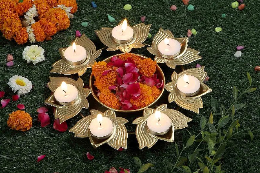 Gold Iron Urli &amp; Tea Light Holders At just Rs. 199 [MRP 949]