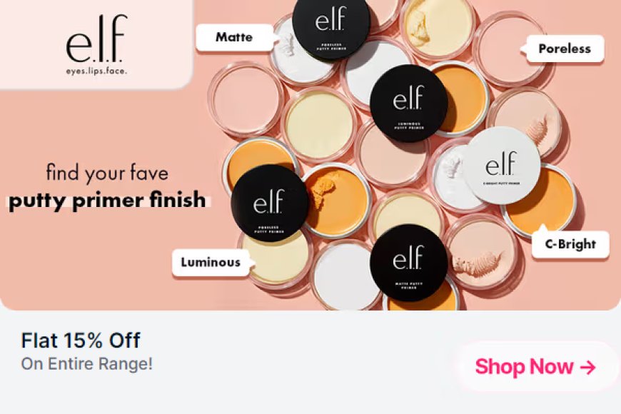Flat 15% off on e.l.f. Cosmetics