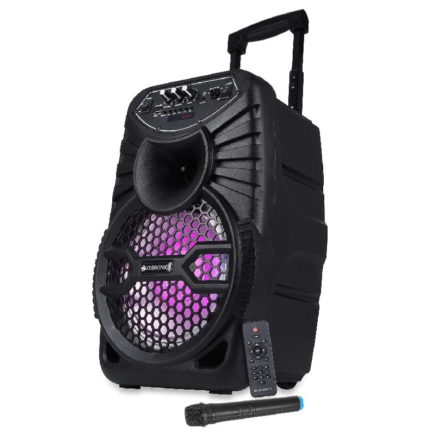 Zebronics ZEB-100 Moving Monster X8L Bluetooth Trolley Speaker At just Rs. 4099 [MRP 6499]