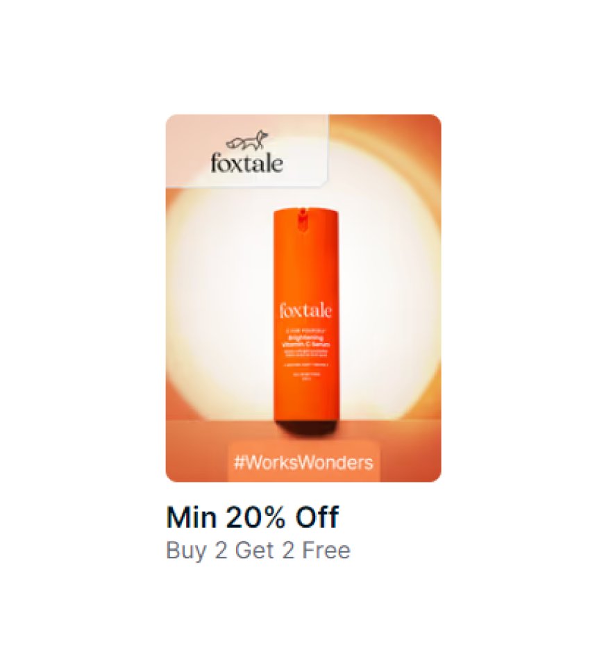 Minimum 20% off on Foxtale products