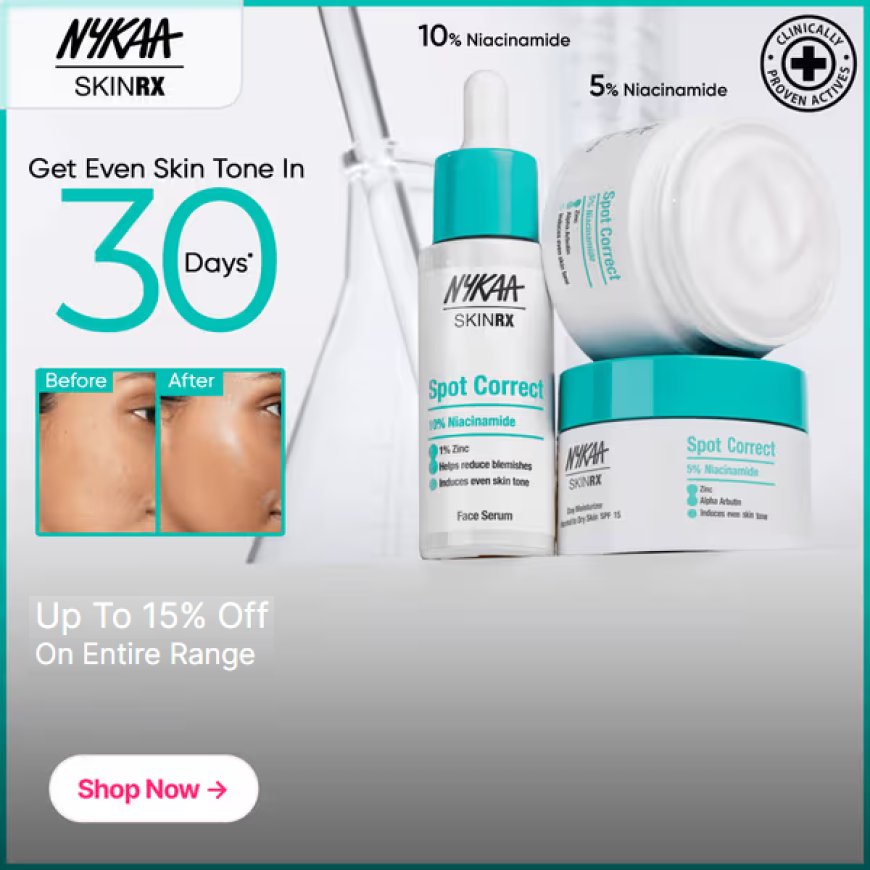 Up to 15% off on Nykaa SkinRX products