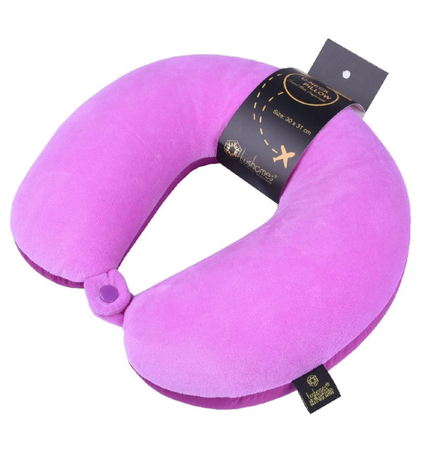 Purple Microbeads Neck Pillow with Snap button At just Rs. 199 [MRP 699]