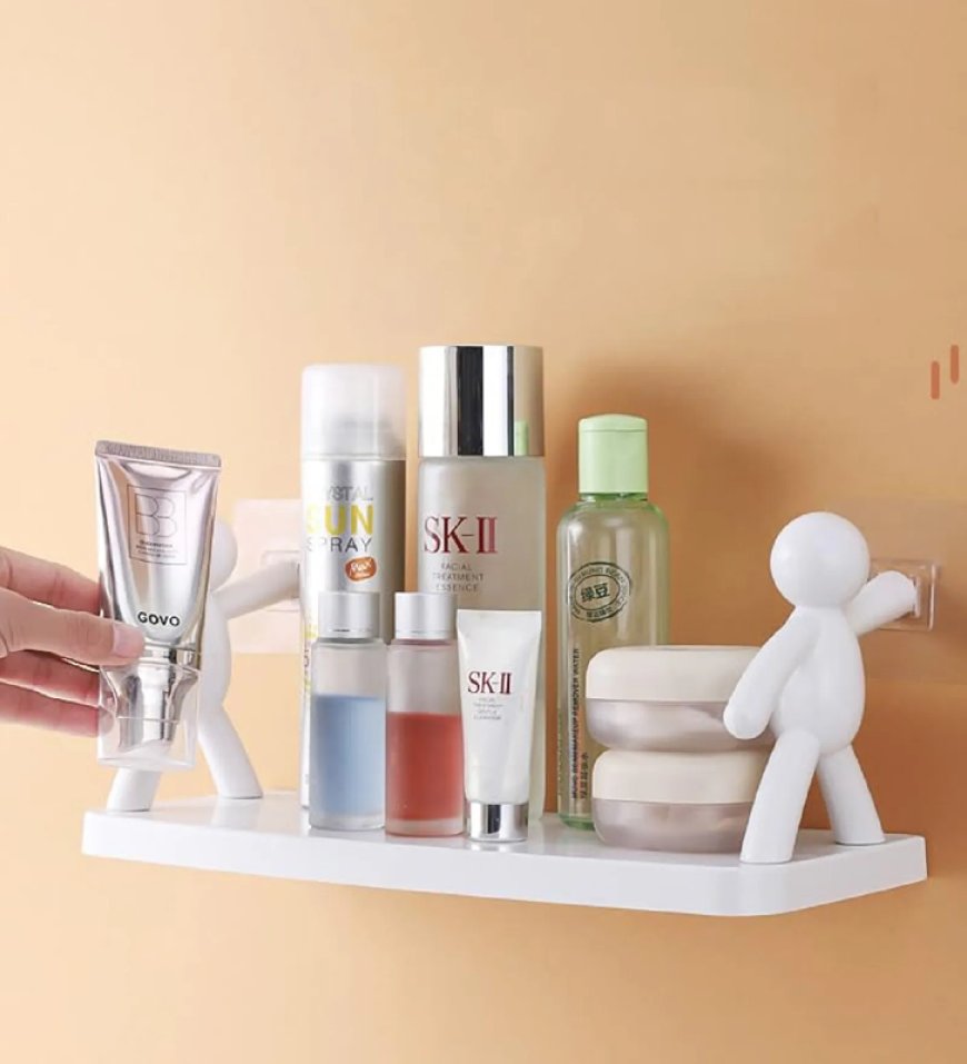 Acrylic White Adhesive Wall Shelf At just Rs. 169 [MRP 399]