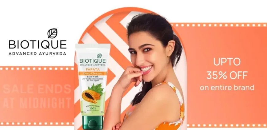 Up to 35% off on Biotique products