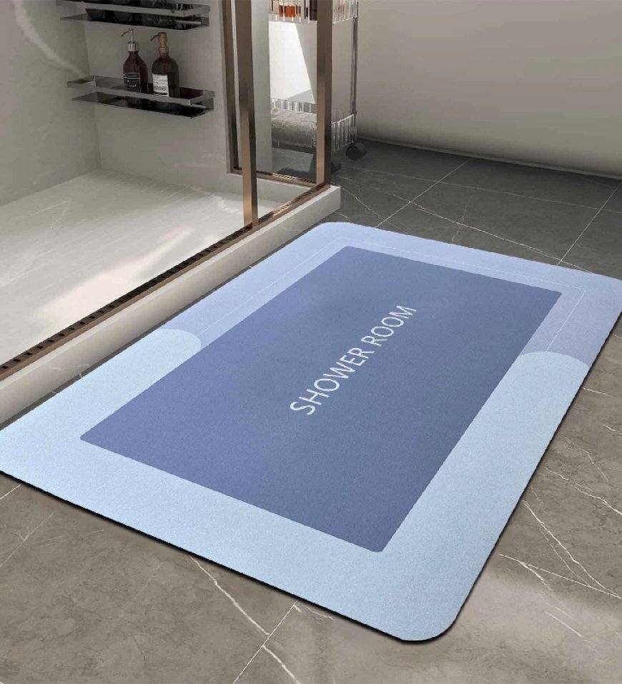 Blue Shower Room Rubber 24x16 Inches AntiSkid Bath Mat At just Rs. 139 [MRP 699]