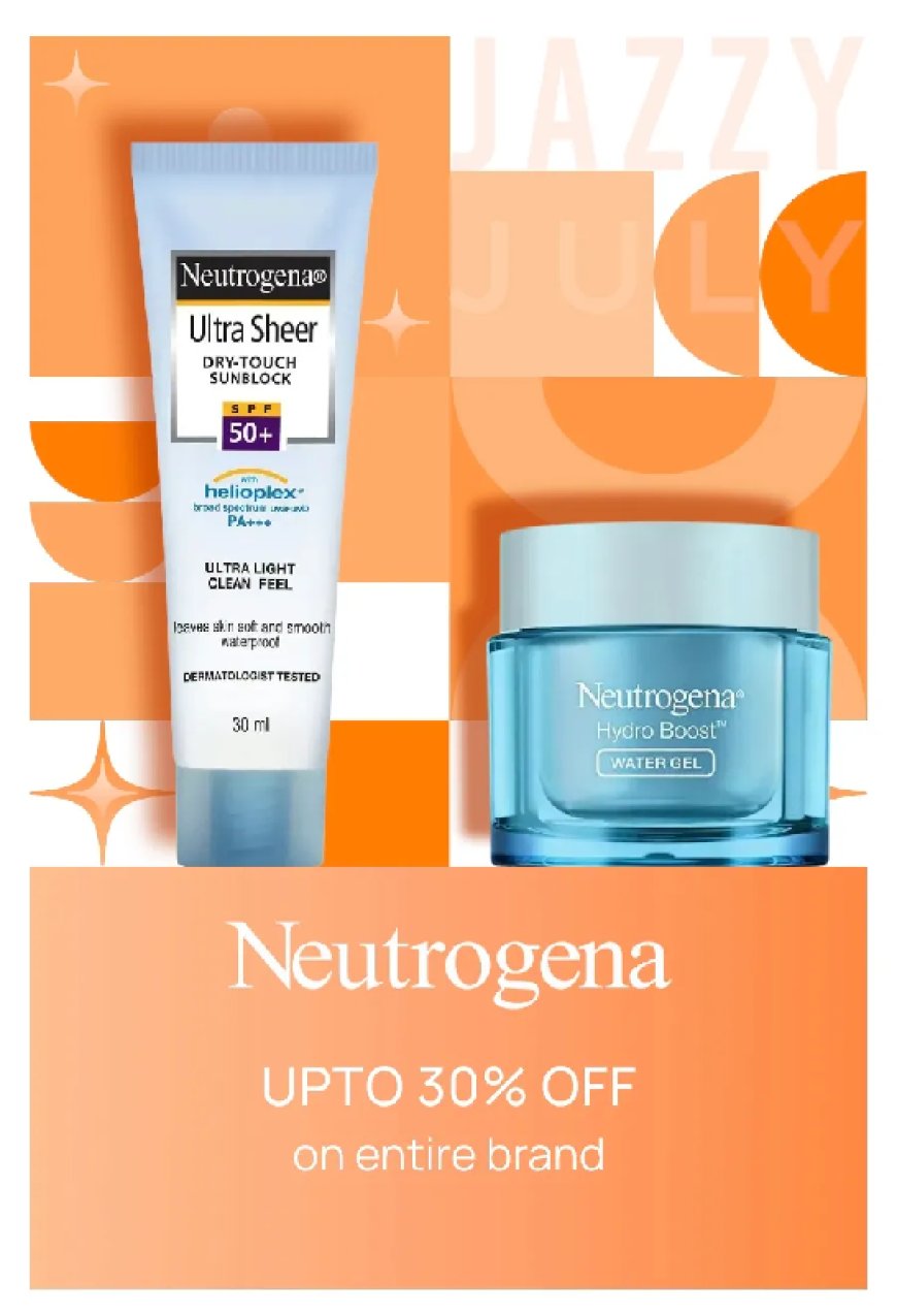 Up to 30% off on Neutrogena products