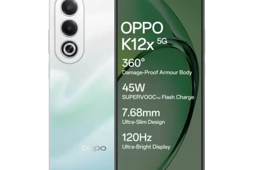 OPPO K12x 5G (Breeze Blue, 6GB RAM, 128GB Storage) At just Rs. 12,999 [MRP 16,999]