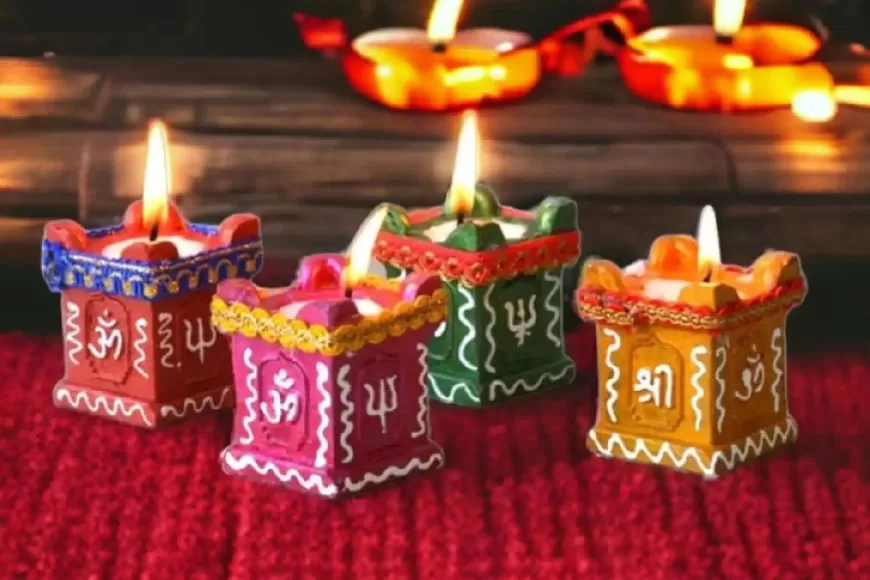 Tulsi Shaped Multicolour Terracotta Diya (Pack of 4) At just Rs. 1 [MRP 269]