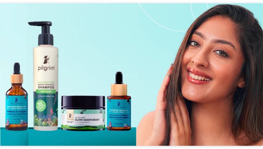 Flat 10% off + Free Face Mist on Rs. 599+ on Pilgrim products