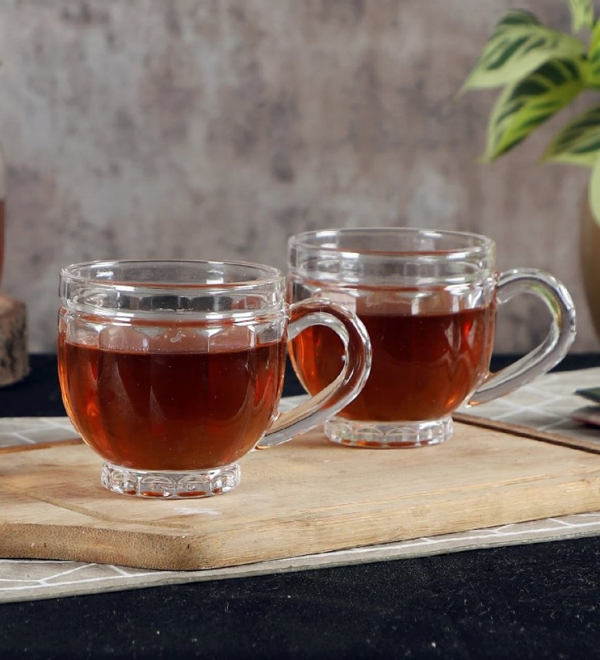 Linear 210ml Glass Tea Cup (Set of 2) At just Rs. 139 [MRP 599]