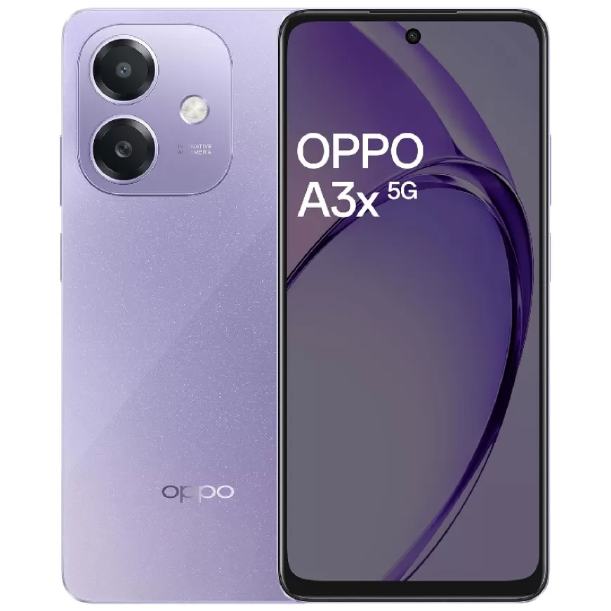 OPPO A3X 5G (Starry Purple, 4GB RAM, 128GB Storage) At just Rs. 13,499 [MRP 15,999]