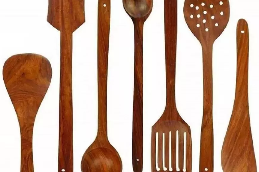 erum - Brown Wood Mixing Spatula ( Pack of 7 ) at just Rs. 164 [MRP 499]