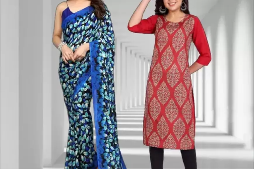 Up to 90% Off on Stylish Women's Kurta Sets and Sarees