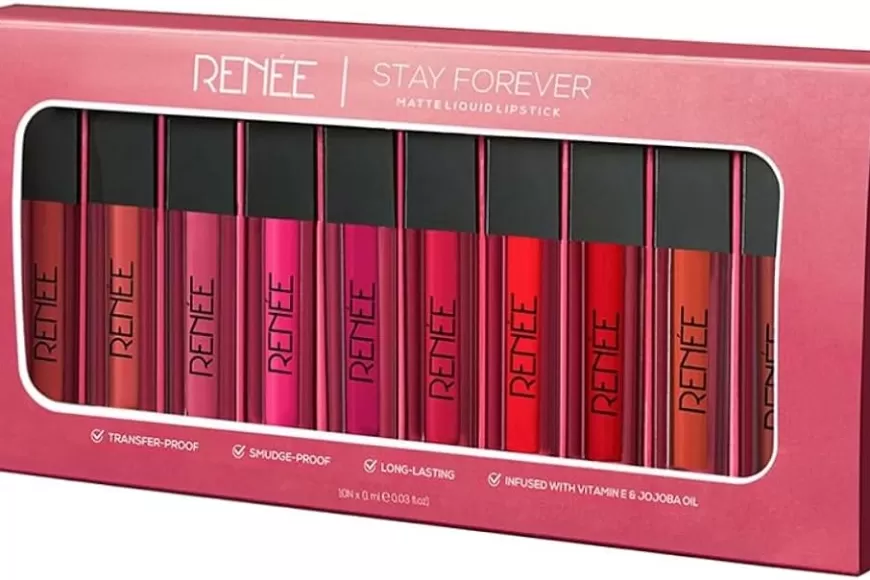 RENEE Stay Forever Matte Lipstick Combo - Long-Lasting, Pack of 10 at just Rs. 598 [MRP 750]