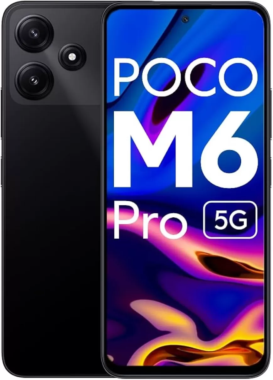 POCO M6 Pro 5G Power Black, 128 GB  (4 GB RAM) at just Rs. 9,499 [MRP 15,999]