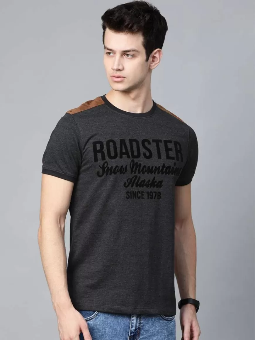 Up to 85% off on Roadster Men's T-Shirts at Flipkart