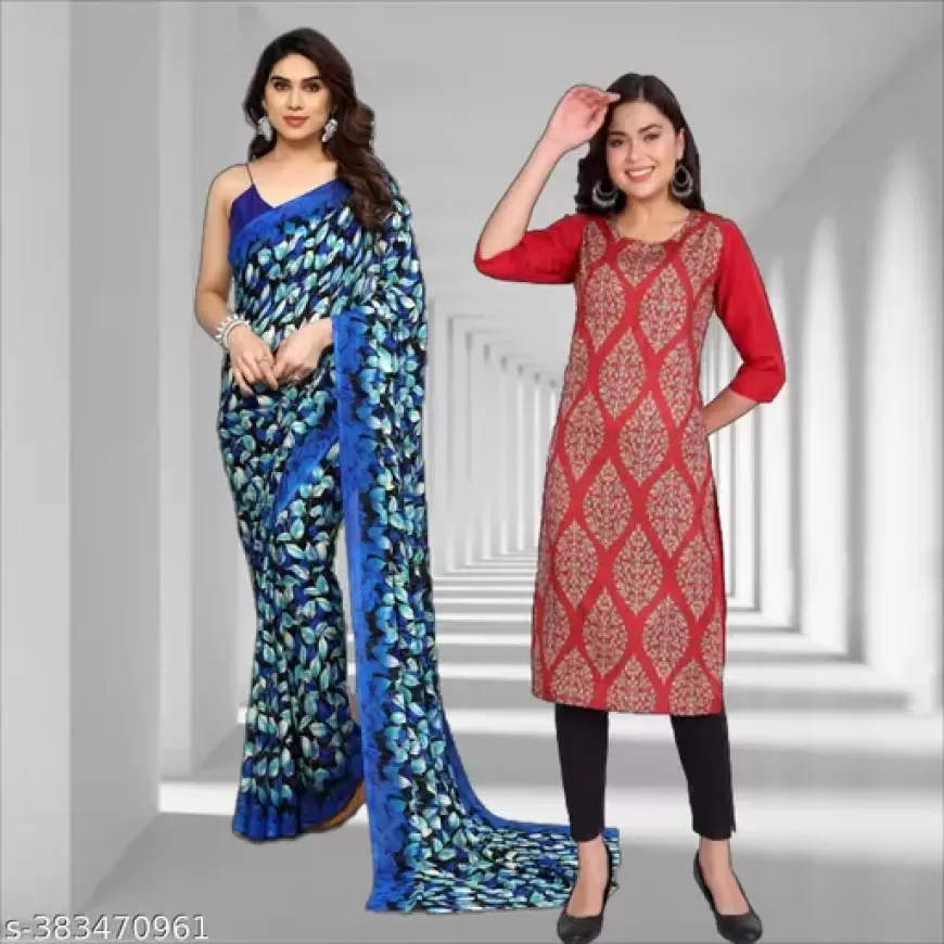 Up to 90% Off on Stylish Women's Kurta Sets and Sarees