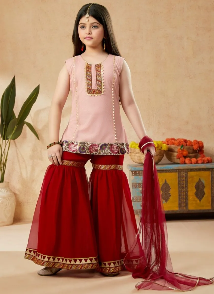 Up to 45% Off on Stylish Kids Kurtis and Sharara Gharara Sets 