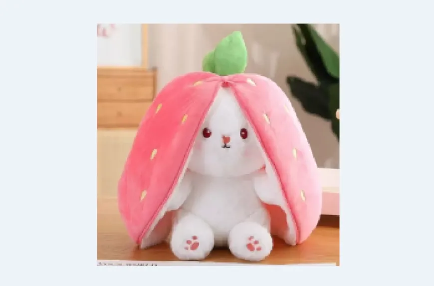 78% Off! Cute Pink Strawberry Rabbit Plush – 35cm Bunny Soft Toy