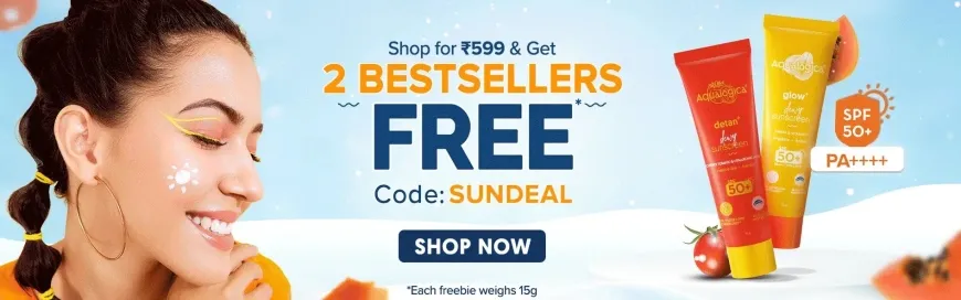 Aqualogica : Shop at Rs.599 and get 2 bestsellers free