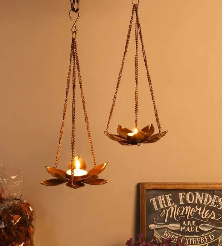Triple Chain Tealight Holder Set of 2 at ₹199 only | Pepperfry hot deal