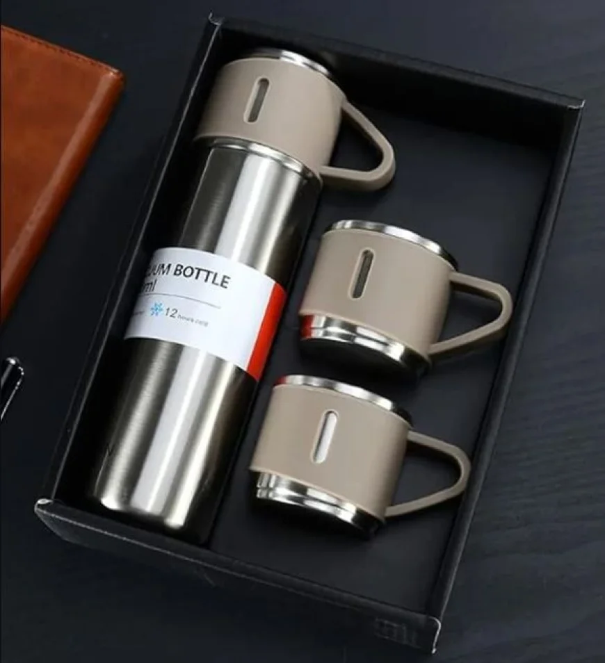 500ml Thermo Flask with 3 Cups @ ₹249 – Pepperfry Deal