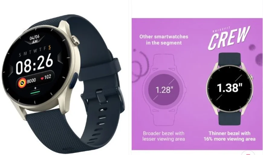 Noise Crew 1.38" Round Display Smartwatch with Bluetooth Calling at ₹1,099 | Flipkart