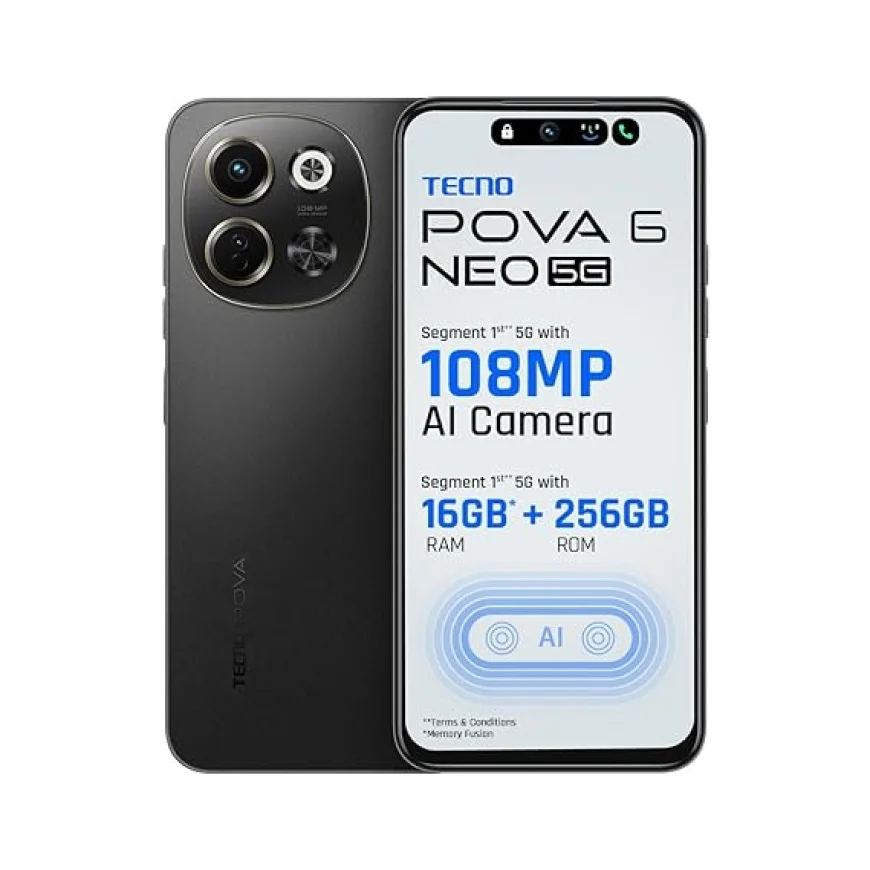 TECNO POVA 6 NEO 5G – 8GB+256GB, 108MP Camera @ ₹12,999