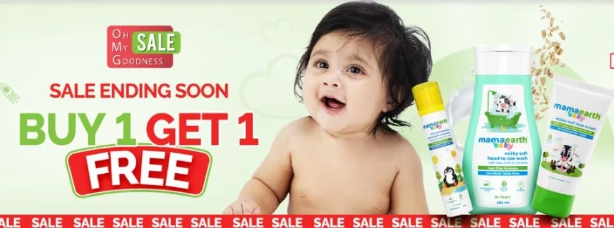Buy 1 Get 1 Free on Mama Earth Baby Care Products – Shop Now