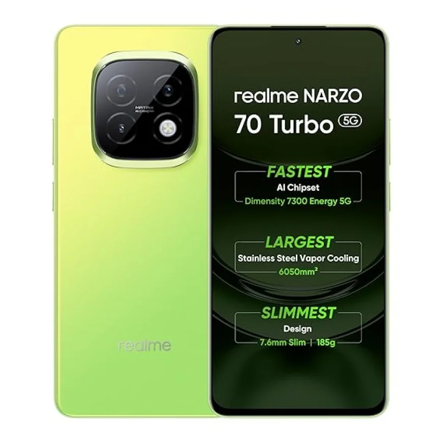 realme NARZO 70 Turbo 5G (Turbo Green) – 6GB/128GB ₹13,895