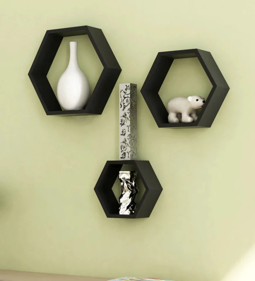 Hexagon Wall Shelf Set – ₹599 on Pepperfry