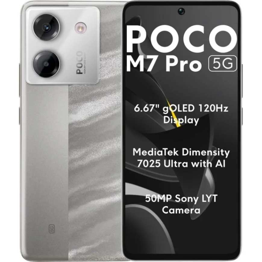 POCO M7 Pro 5G Lunar Dust 128GB (6GB RAM) at ₹11,499 – Deal on Saasna