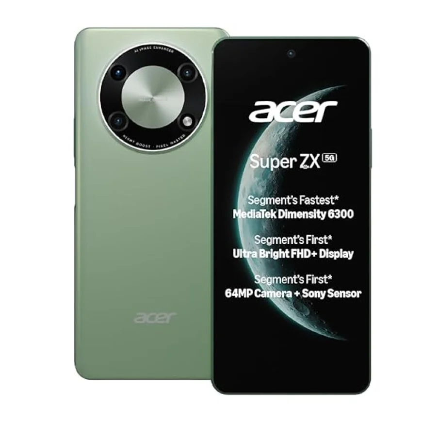 Acer Super ZX 5G (8GB, 128GB) Cosmic Green at ₹11,999 – Amazon Deal