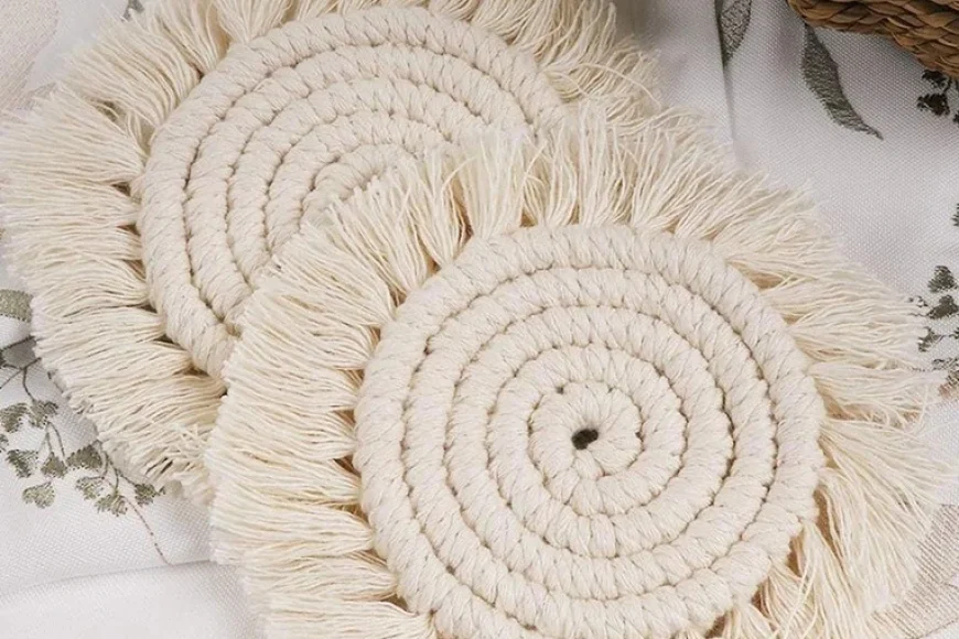 Handmade Macrame Coaster Set of 2 – only ₹89 on Pepperfry