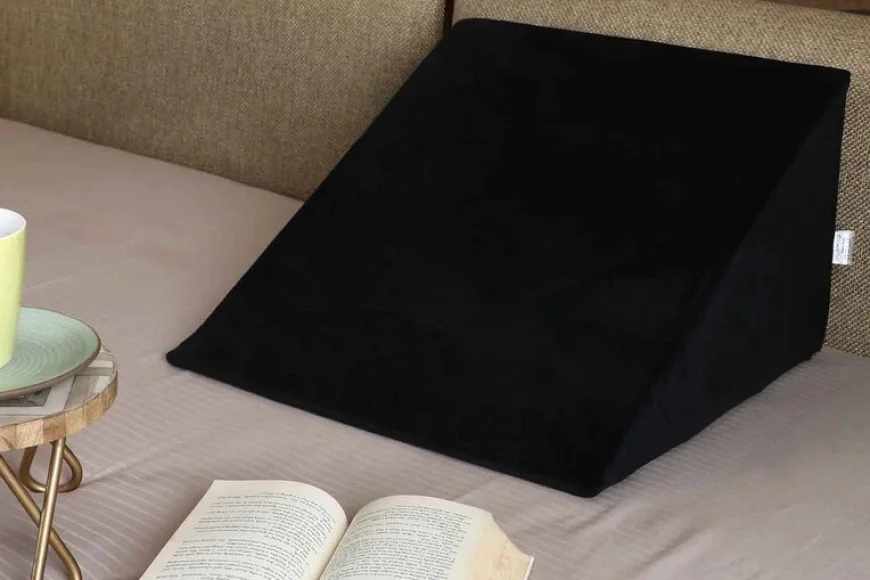 60% Off Memory Foam Bed Wedge Pillow 18x17 Inch – Black | Buy on Pepperfry