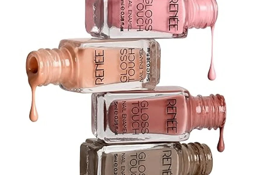 RENEE Gloss Touch Nail Paint Set of 4 – Quick Drying, Glossy Gel Finish | Amazon