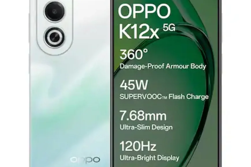 Oppo K12x 5G (6GB RAM, 128GB) Breeze Blue – ₹12,299 | JioMart